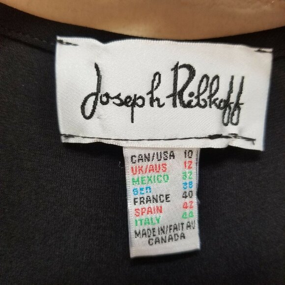 New Joseph Ribkoff Womens Size 10 Cover Up Tie-Front Cropped Black Style 80085 - Picture 5 of 9
